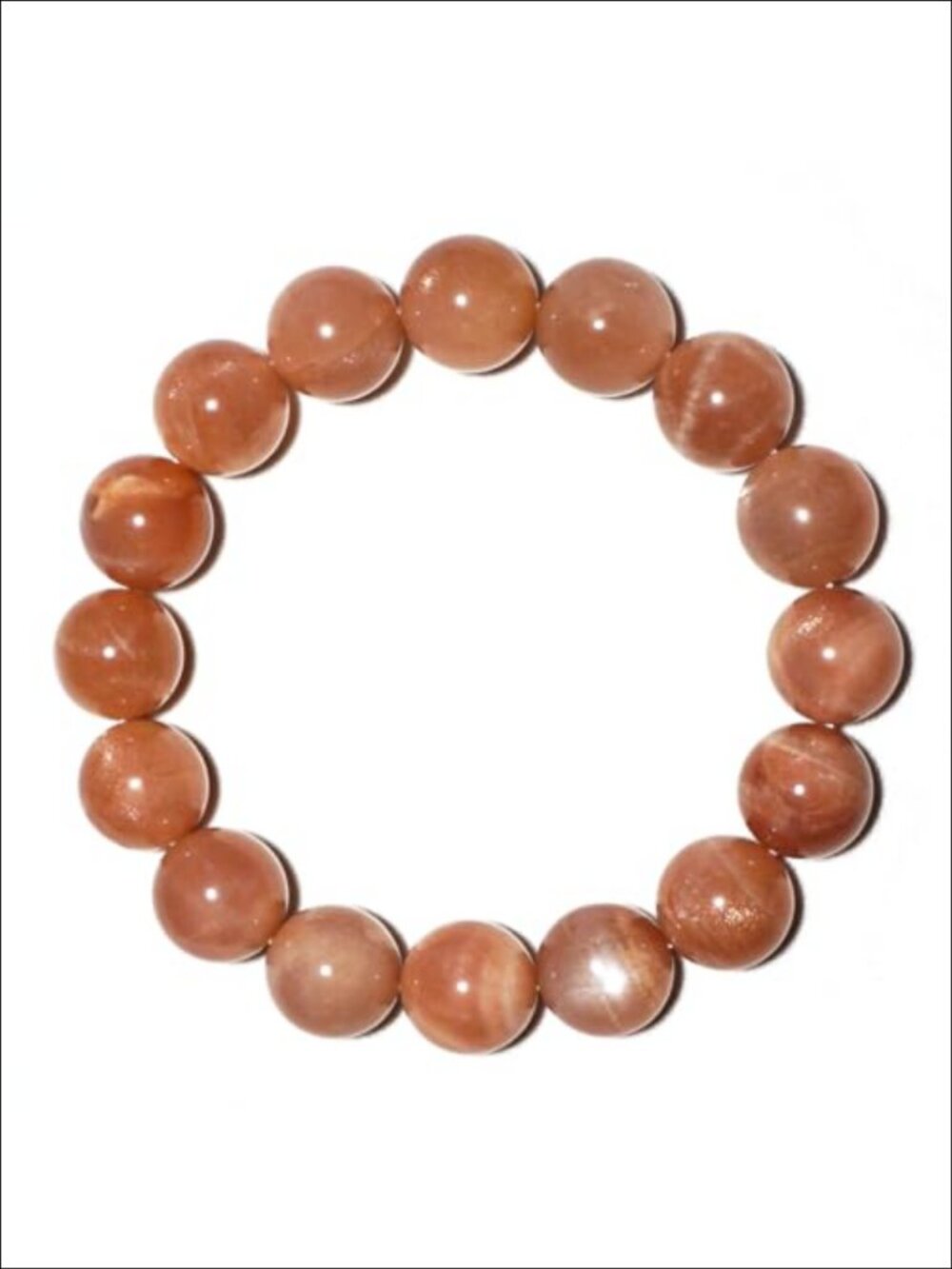 16mm Sunstone Stretch Bracelet Natural Gemstone Beaded Adjustable